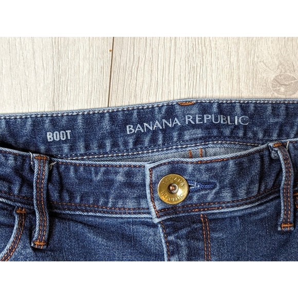 Banana Republic Women's Size 29p Dark Wash Low Rise  Bootcut Denim Jeans - Picture 5 of 13